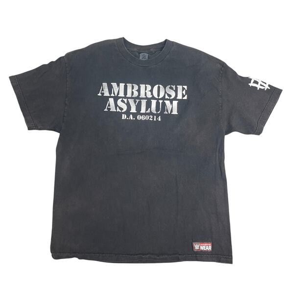 WWE Dean Ambrose Ambrose Asylum T-shirt Black Sz XL D.A. 060214 Sun Faded 90s - Picture 1 of 7